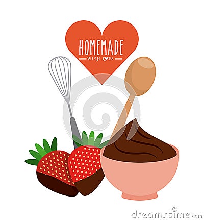 Homemade with love design Vector Illustration