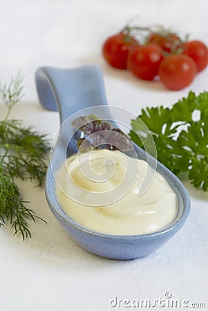 Homemade mayonnaise Stock Photo