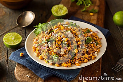 Homemade Mexican Corn Salad Stock Photo