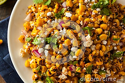 Homemade Mexican Corn Salad Stock Photo