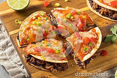 Homemade Mexican Pizza Quesadilla Stock Photo