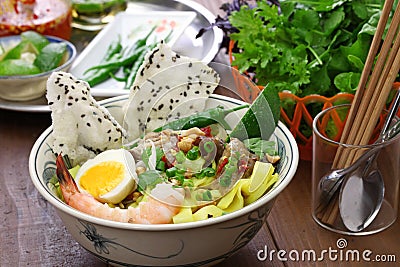 Homemade Mi Quang Stock Photo