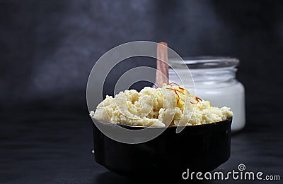 homemade milk khoya or milk mawa Stock Photo