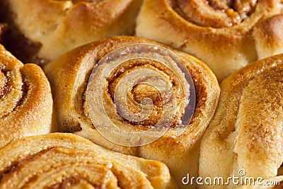 Homemade Mini Cinnamon Rolls Stock Photo