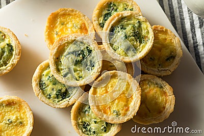 Homemade Mini Egg Quiches Stock Photo