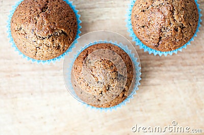 Homemade muffins on the kitchen table Stock Photo