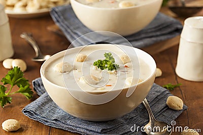 Homemade New England Chowder Stock Photo