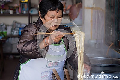 Homemade noodles Editorial Stock Photo