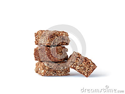 Homemade oatmeal coconut cookies. Pure energy bar Stock Photo