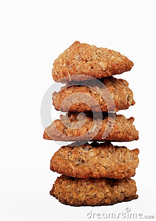 Homemade oatmeal cookies Stock Photo