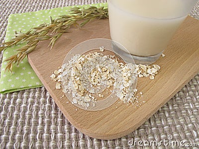Homemade oats milk Stock Photo