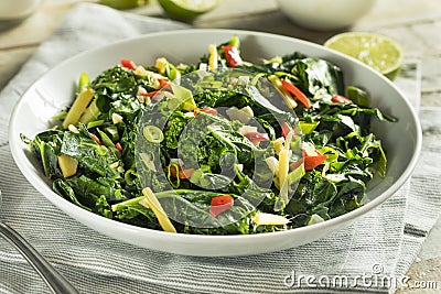 Homemade Organic Green Collard Greens Stock Photo