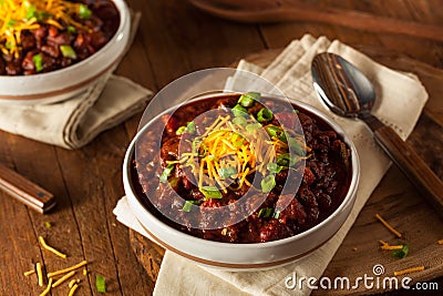 Homemade Organic Vegetarian Chili Stock Photo