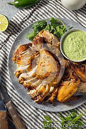 Homemade Peruvian Lime Chicken Stock Photo