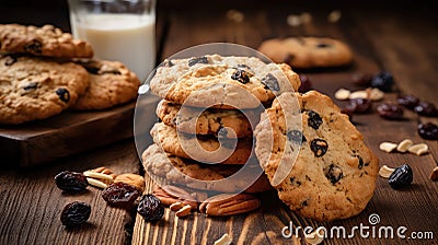 homemade pile cookies food Cartoon Illustration