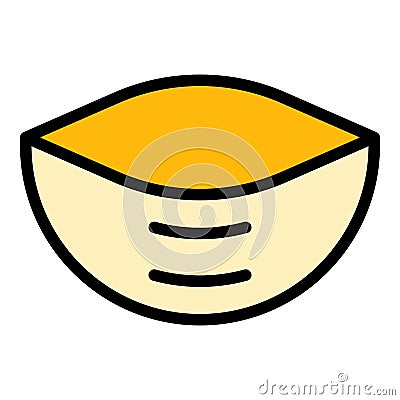 Homemade pita bread icon color outline vector Stock Photo