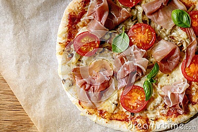 Homemade pizza napolitana Stock Photo