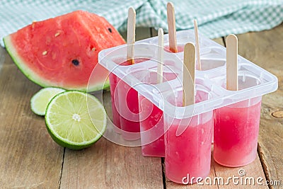 Homemade popsicles Stock Photo