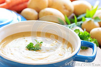 Homemade potato soup Stock Photo