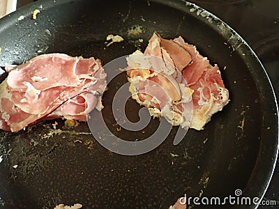 Homemade praperation of sandwich bacon burgers Stock Photo