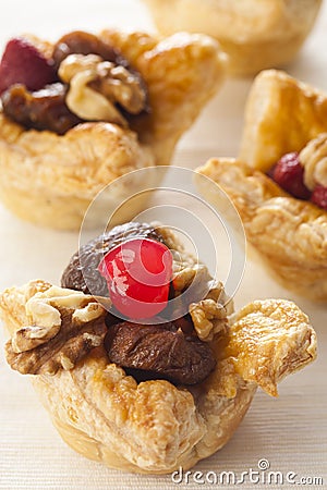 Homemade puff pastry cakes Stock Photo