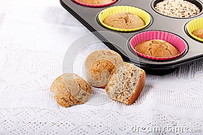 Homemade quinoa muffins Stock Photo