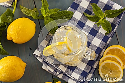 Homemade Refreshing Yellow Lemonade Stock Photo