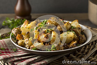 Homemade Roasted Jerusalem Artichoke Sunchokes Stock Photo