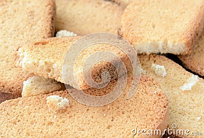 Homemade rusks background Stock Photo