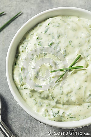 Homemade Savory Herby Mayonnaise Stock Photo