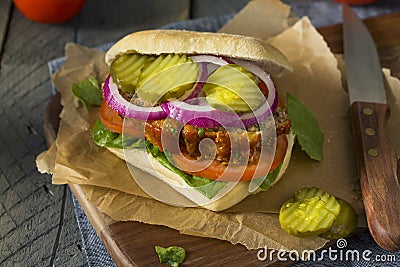 Homemade Savory Meatloaf Sandwich Stock Photo