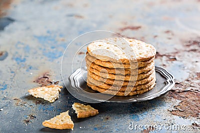 Homemade shortbread cookies with quinoa Stock Photo
