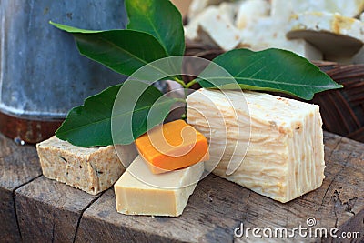 Homemade soaps Stock Photo