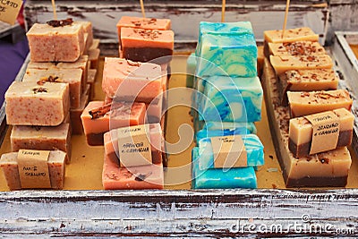 Homemade soaps Stock Photo