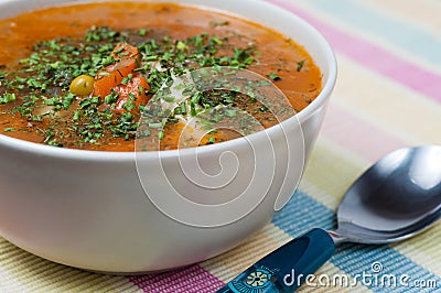 Homemade soup Stock Photo