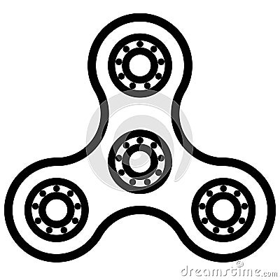 Homemade spinner out of the bearings Vector Illustration