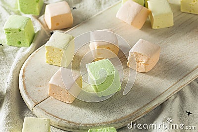 Homemade Square Fruity Colorful Marshmallows Stock Photo