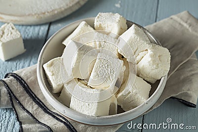 Homemade Sweet Square Marshmallows Stock Photo