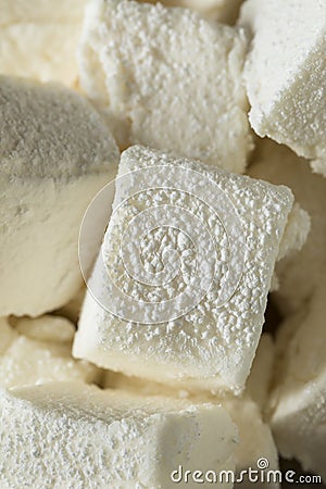 Homemade Sweet Square Marshmallows Stock Photo
