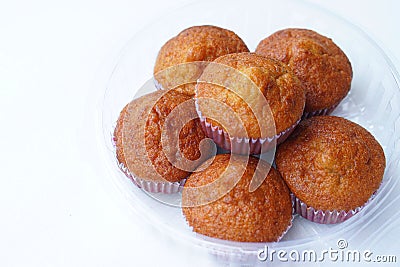 Homemade Thai muffin banana cupcake . Stock Photo