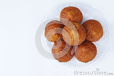 Homemade Thai muffin banana cupcake . Stock Photo