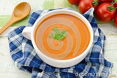 Homemade tomato soup Stock Photo