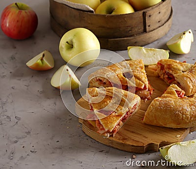 traditional apple pie dessert baking Stock Photo