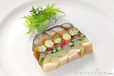 Homemade vegetable terrine Stock Photo