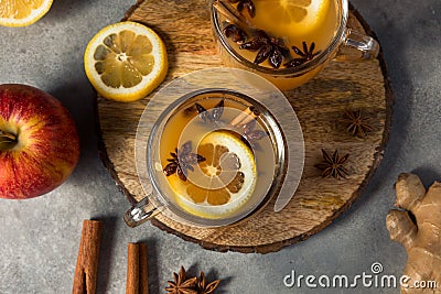Homemade Wassail Mulled Apple Cider Stock Photo