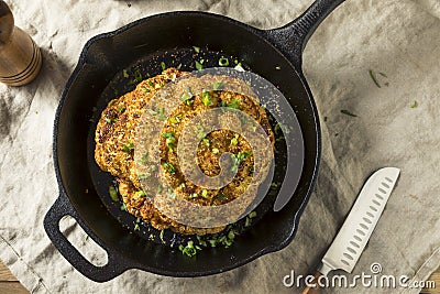 Homemade Whole Roasted Cauliflower Stock Photo