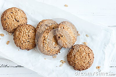 Wholegrain cookies Stock Photo