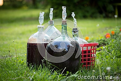 Homemade wine Stock Photo
