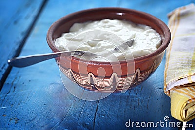 Homemade yogurt Stock Photo