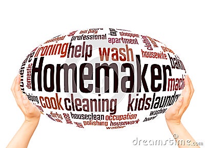 Homemaker word cloud sphere concept Stock Photo